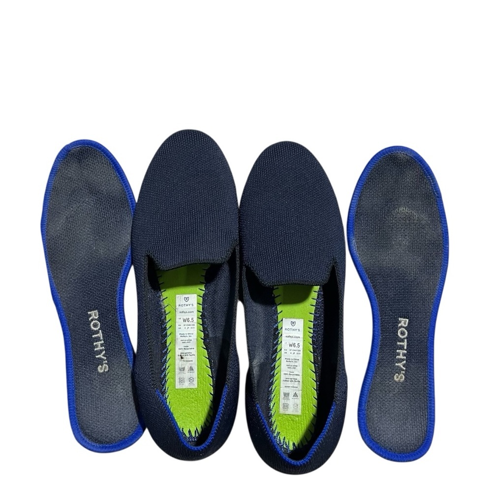 Rothy’s The Loafer Slip On Flat Shoes Navy Blue Size 6.5 - Picture 10 of 10